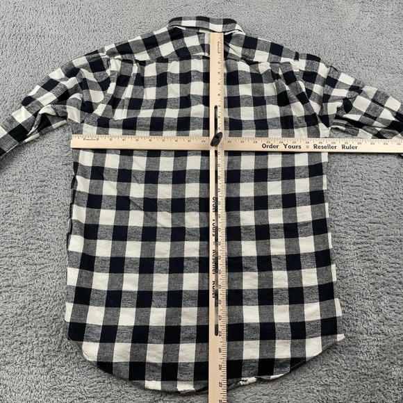 Simon Spurr Shirt Mens Small Buffalo Plaid Flannel Button Down Casual Preppy - Picture 5 of 11